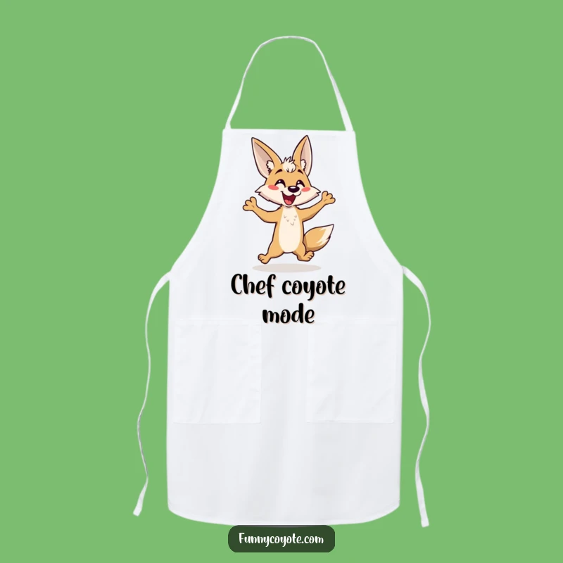 Funny Kawaii Coyote Hop Apron: Chef's Delight & Comical Kitchen Fun, Great Funny Gift