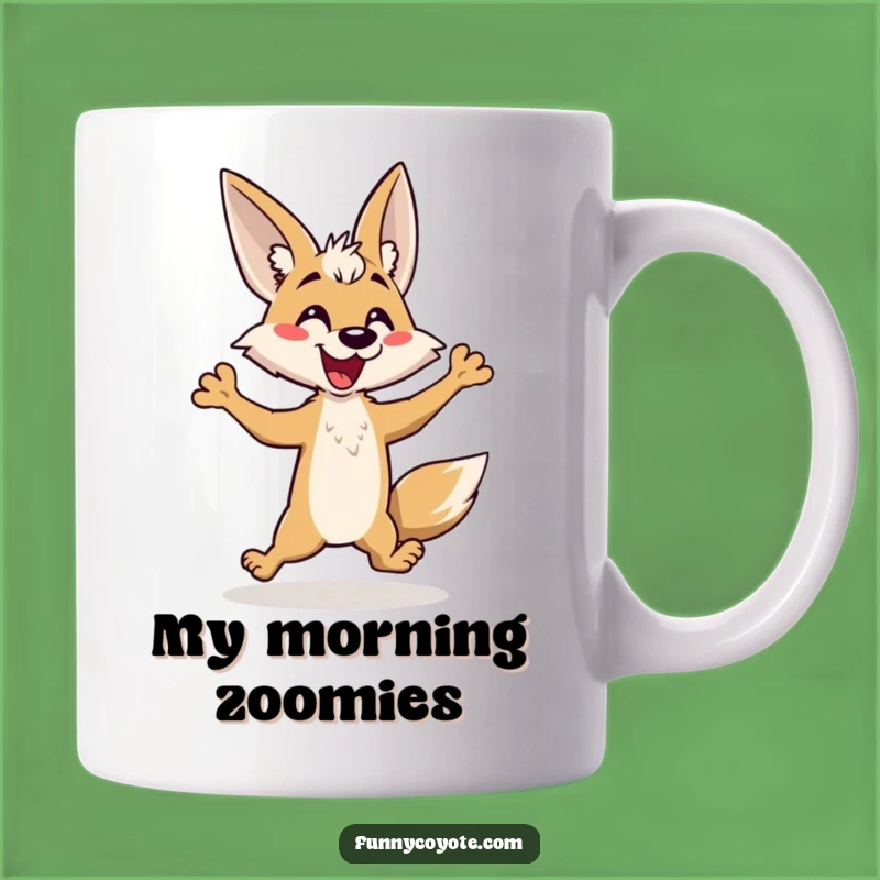 Funny Kawaii Coyote Hop Mug: A Hilarious & Energetic Gift for Coyote Lovers