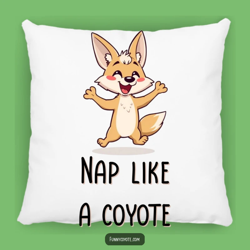 Funny Kawaii Coyote Hop Pillow: Soft & Comical Accent, Ideal Funny Gift