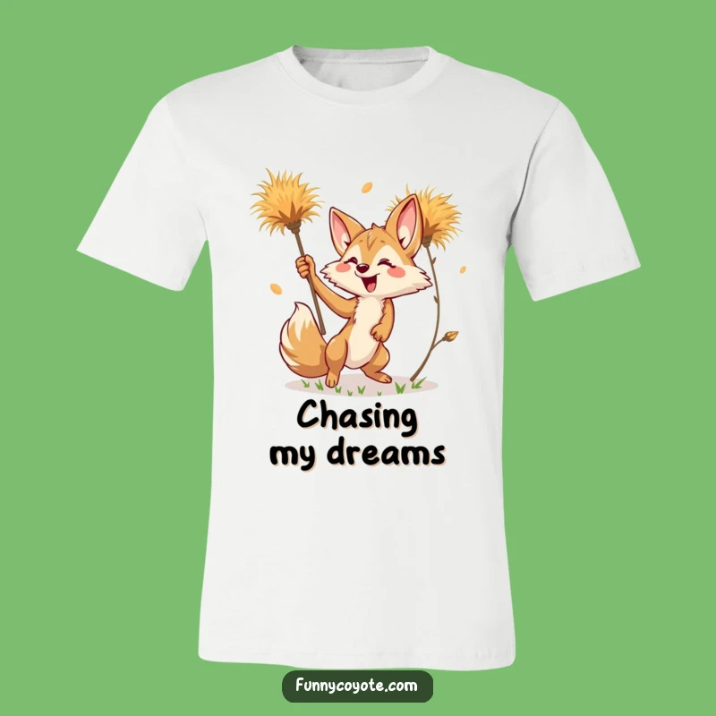 Funny Kawaii Coyote Tumbleweed T-Shirt: Desert Vibes & Comical Fun, Great Funny Gift